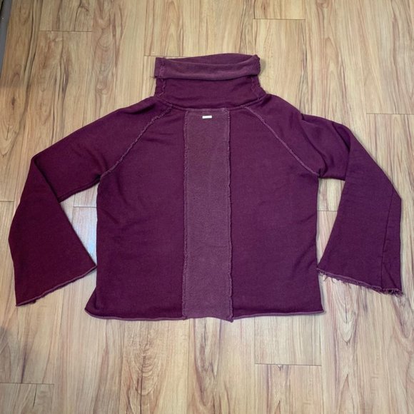 ALALA Maroon Riki Cowl Turtleneck Pullover Sweater - Picture 7 of 14